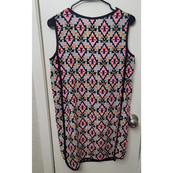 Uncle Frank Dress Womens Small Geometric Pattern Retro Mod Sleeveless Shift - Picture 2 of 6